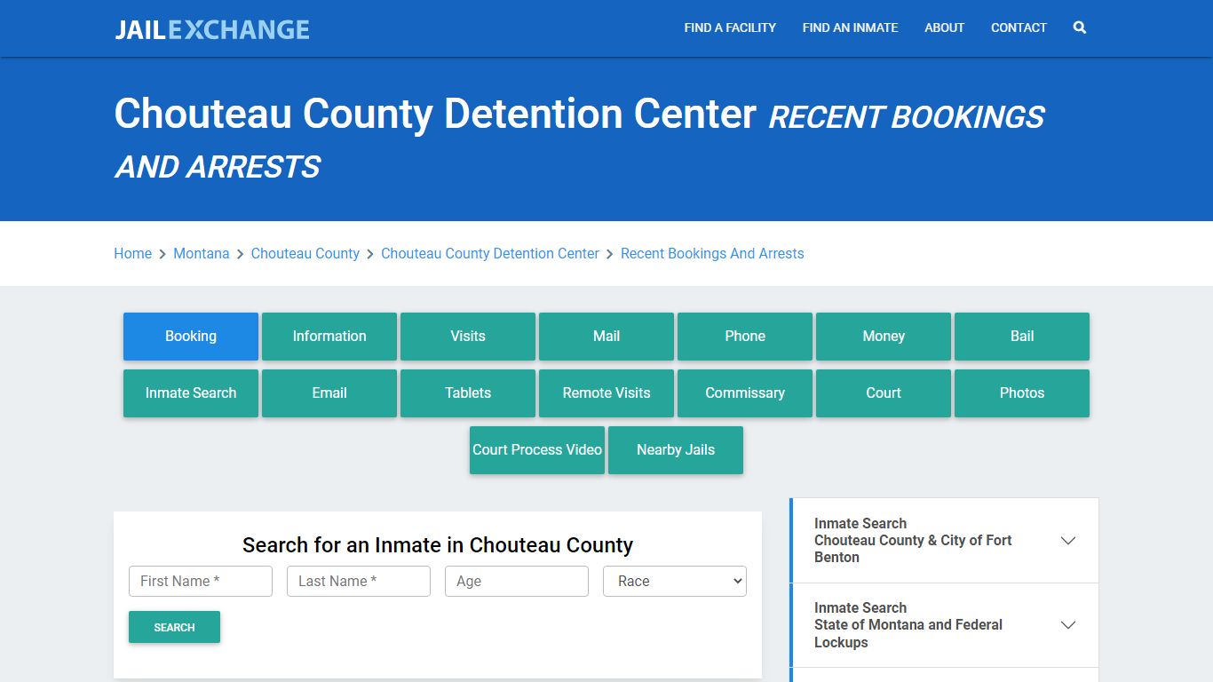 Chouteau County Detention Center Recent Bookings And Arrests