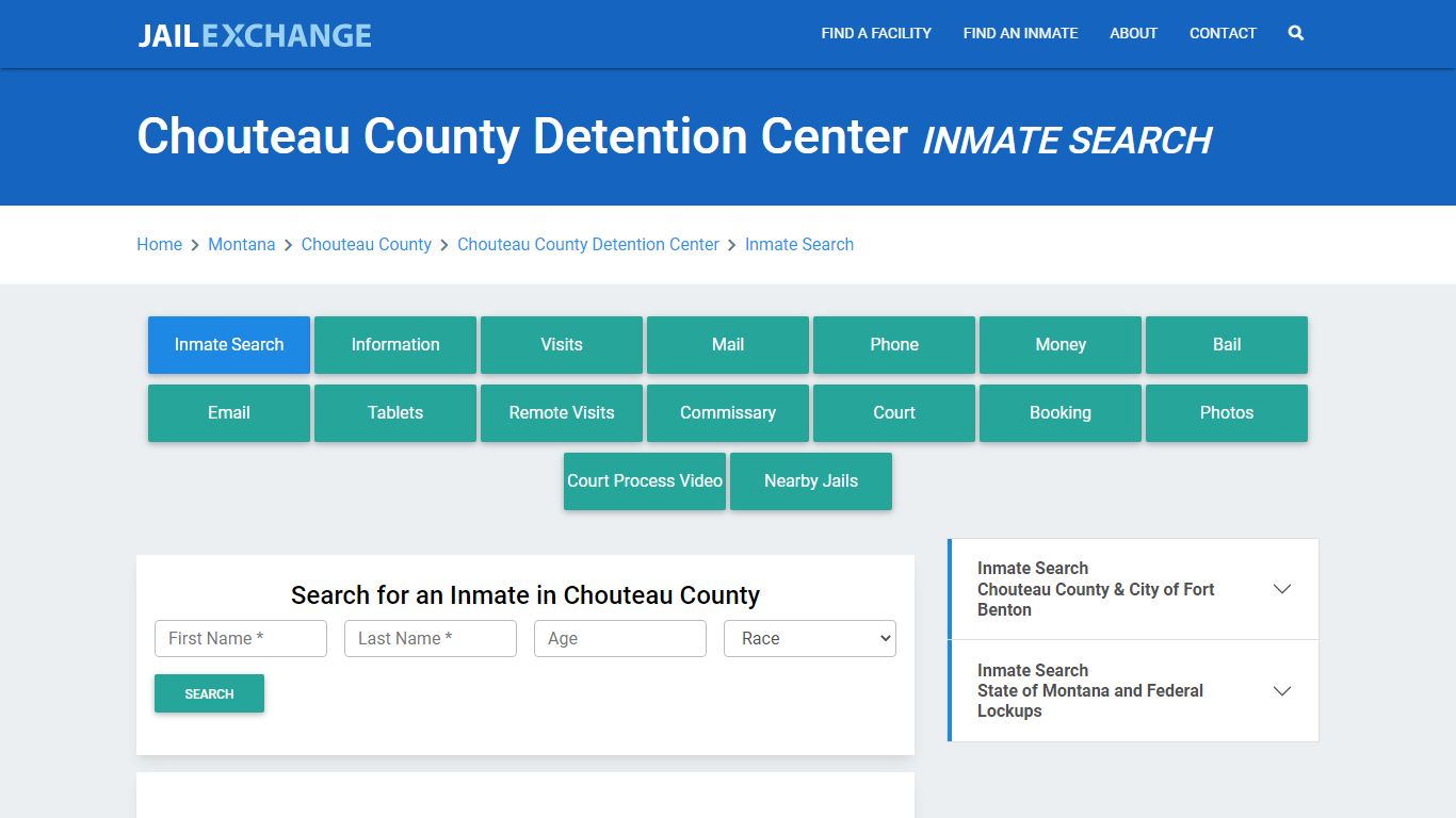 Chouteau County Detention Center Inmate Search - Jail Exchange